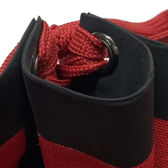 Auth CHRISTIAN LOUBOUTIN Black Red Canvas Tote Bag - Picture 12 of 16